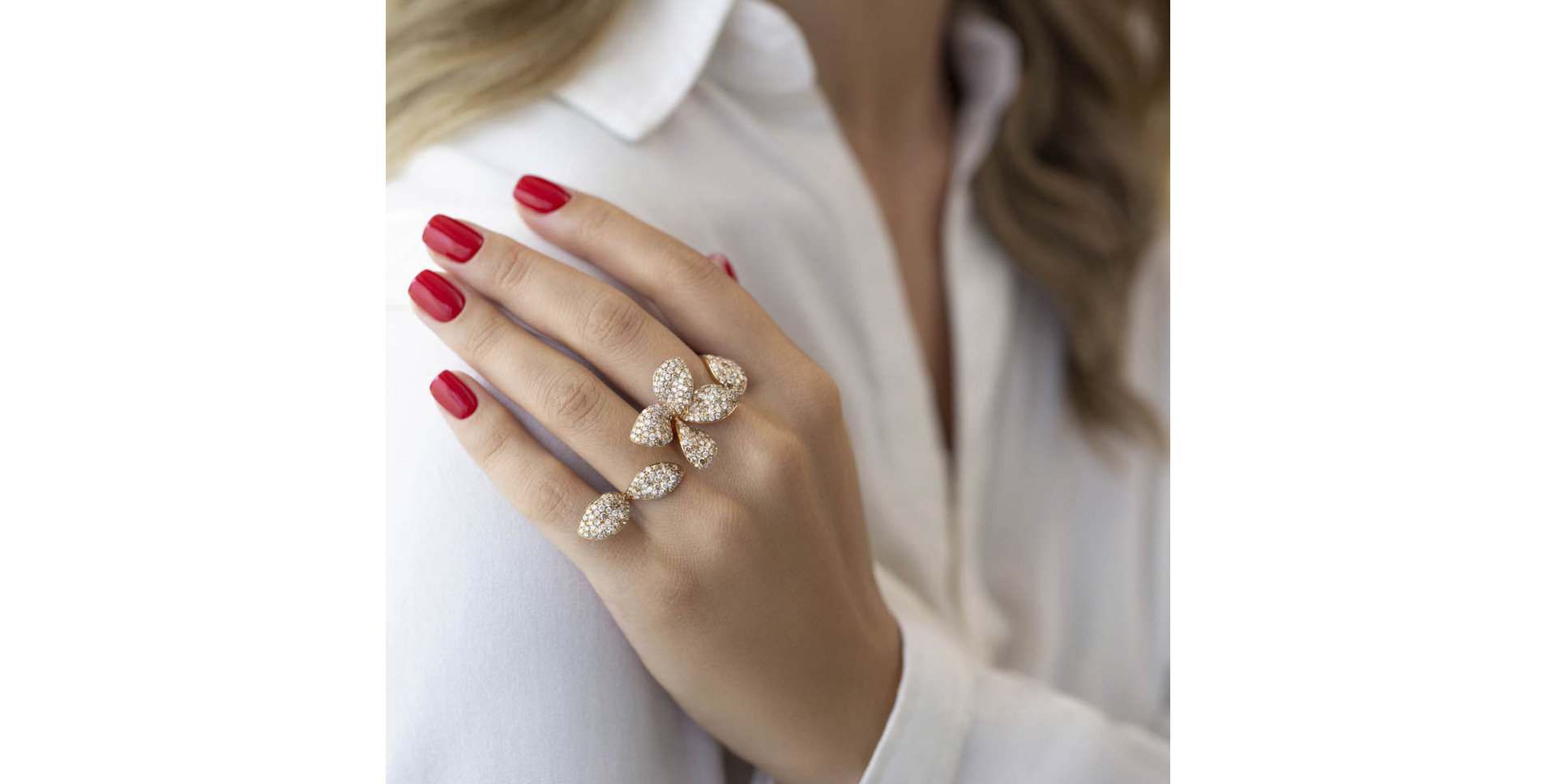 Prsteň s hnedými diamantmi Noble Butterfly