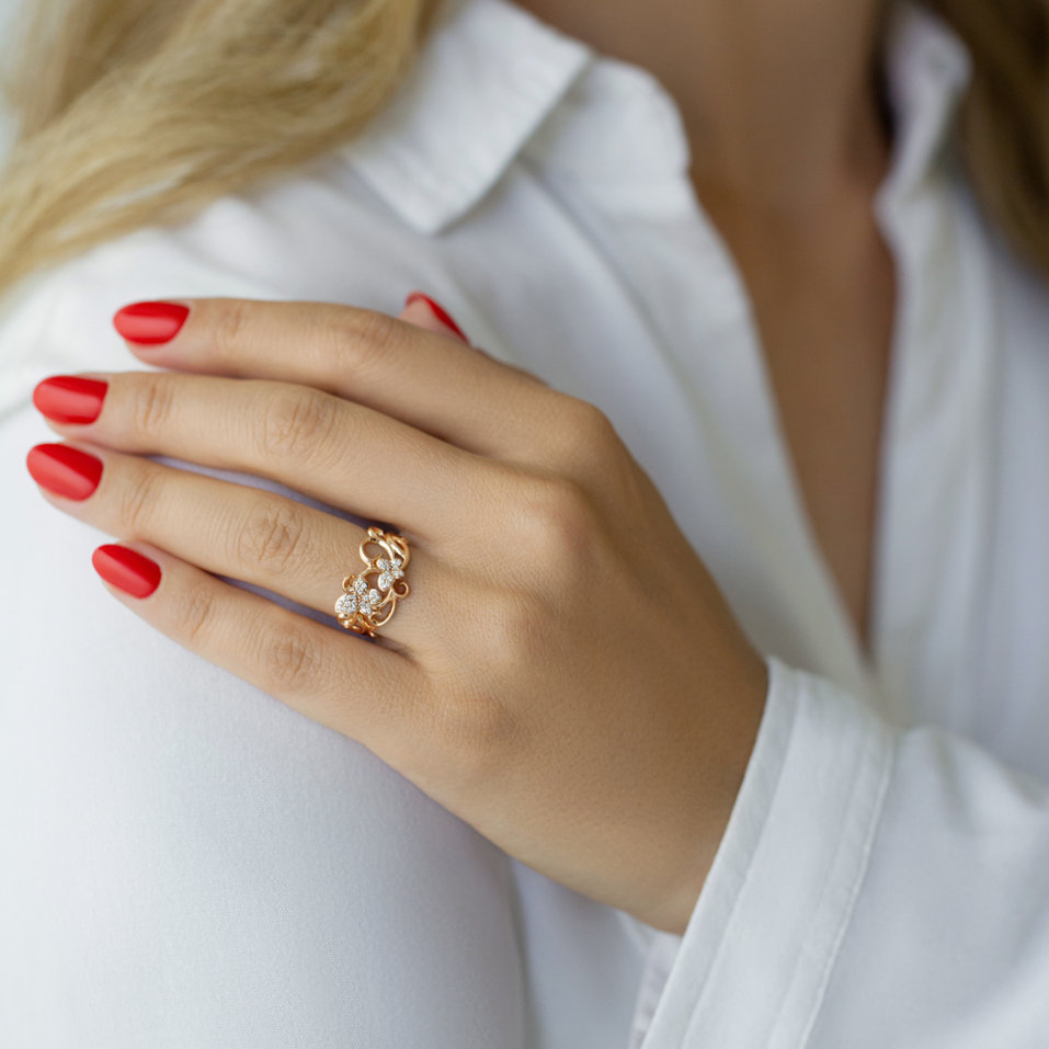 Prsteň s diamantmi Kamala