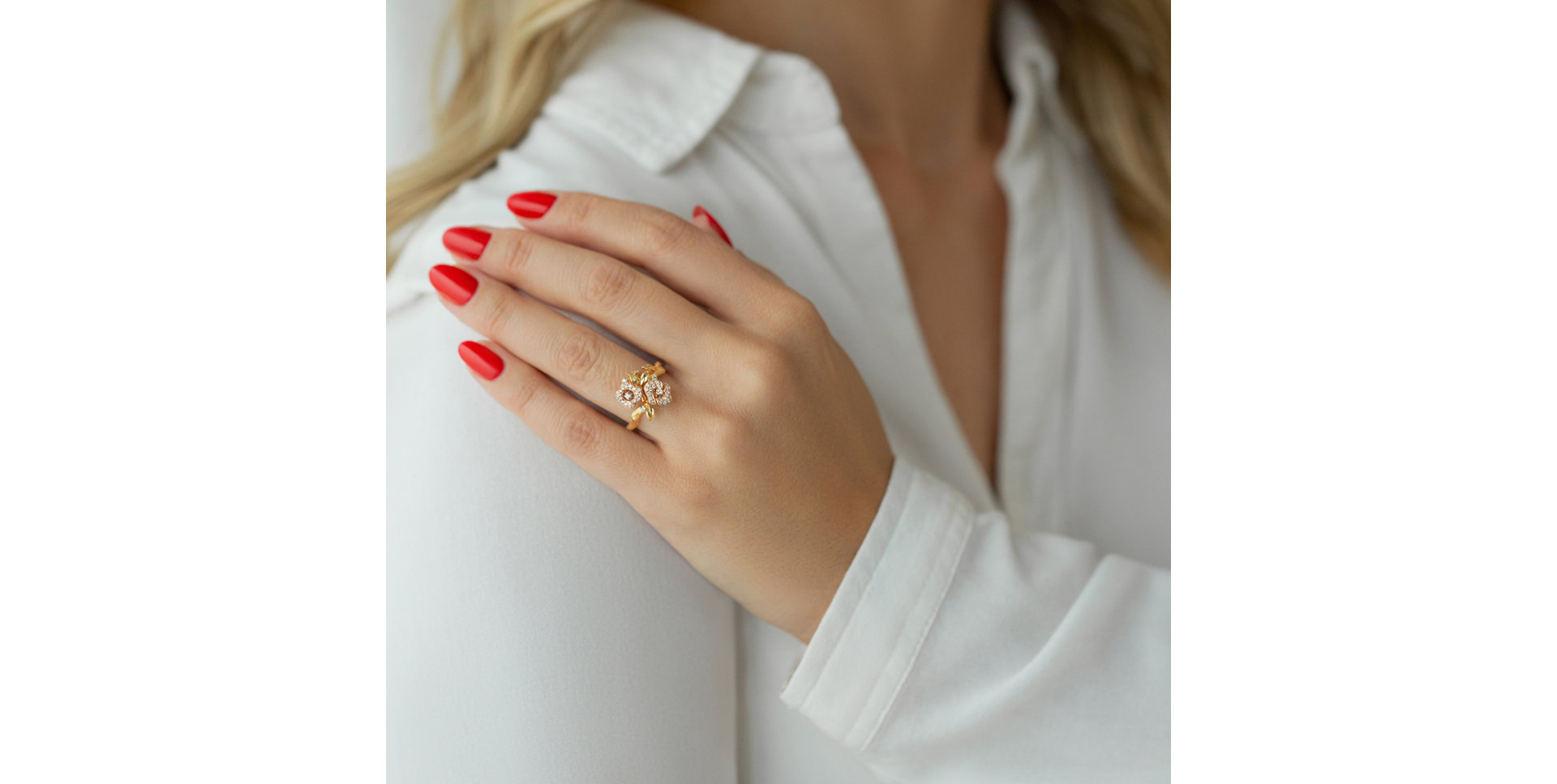 Prsteň s diamantmi Rose Mystery