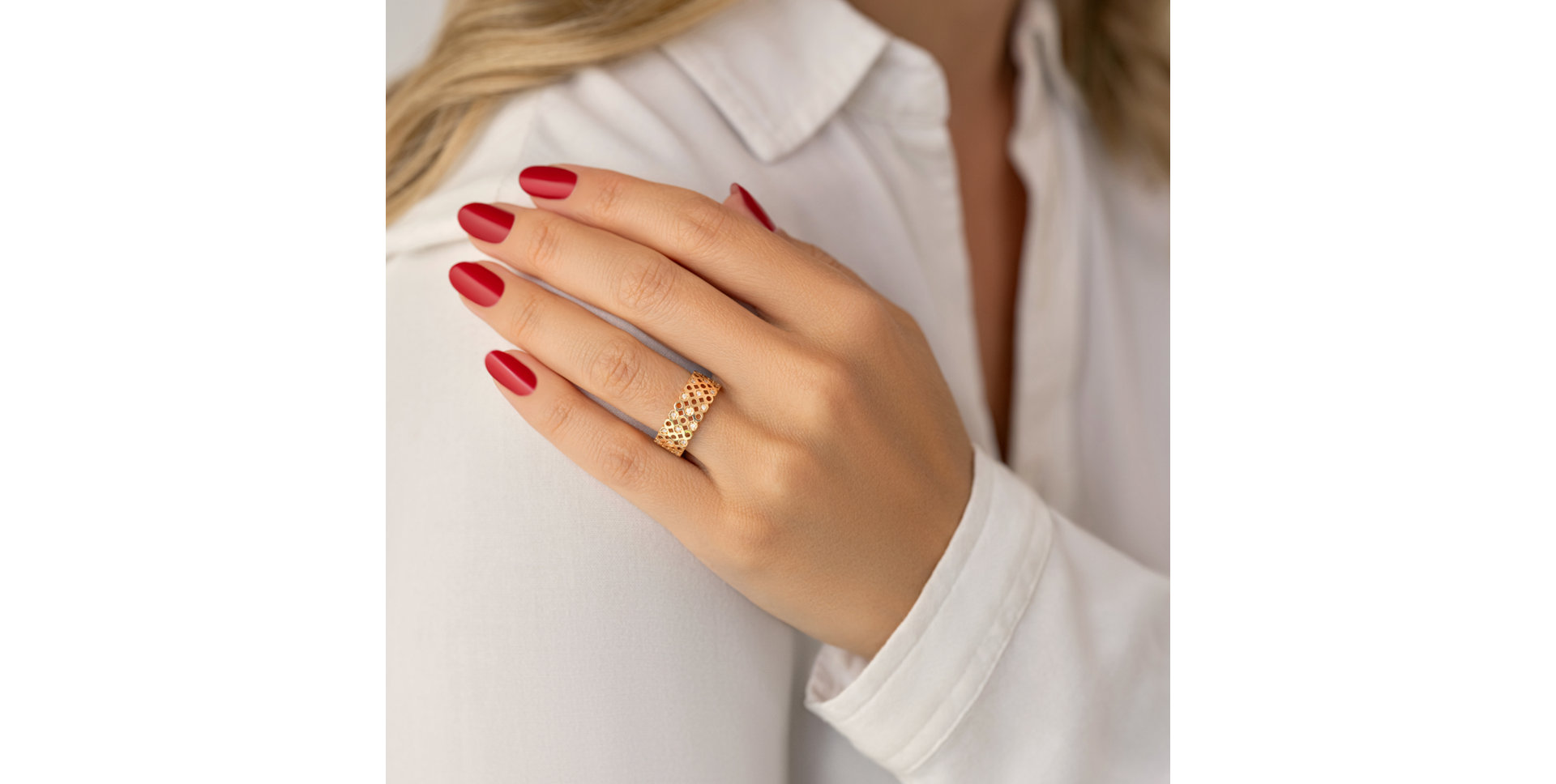 Prsteň s diamantmi Sunny Mosaic