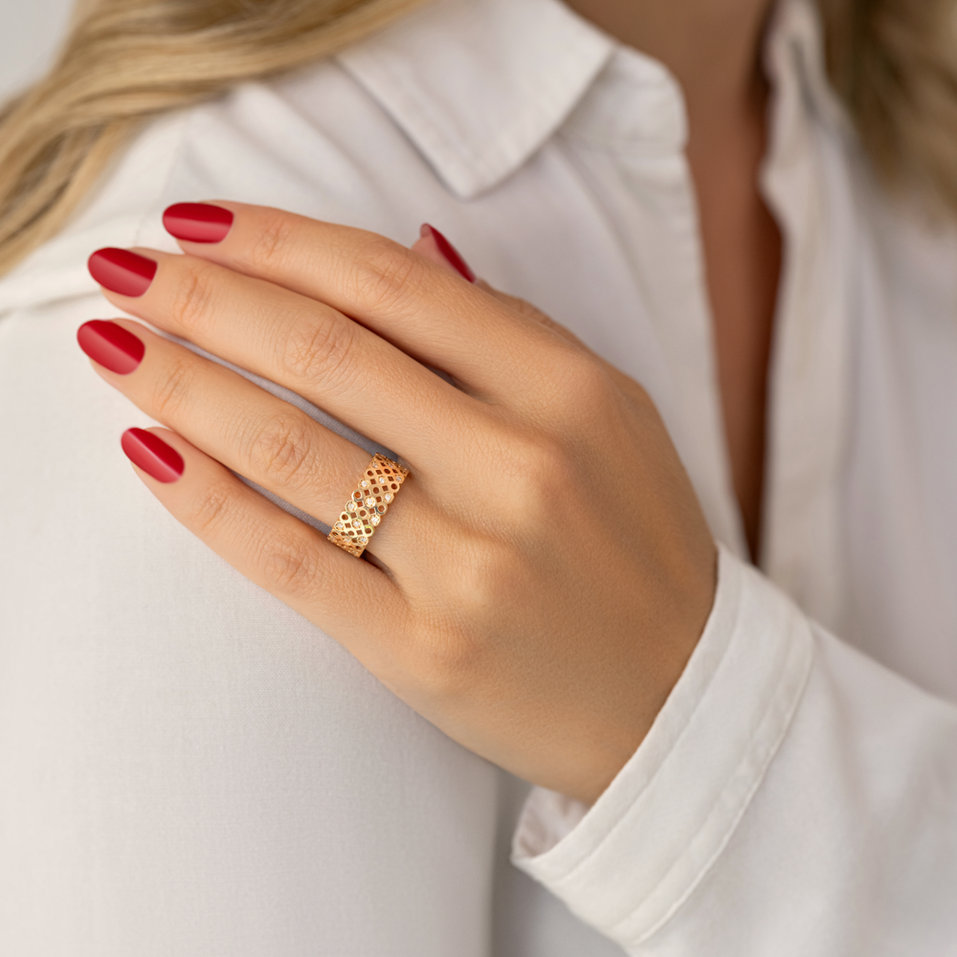 Prsteň s diamantmi Sunny Mosaic