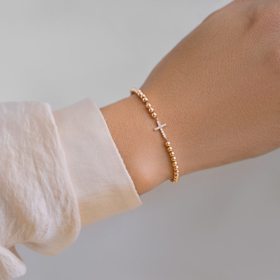 Náramok s diamantmi Cure of Cross