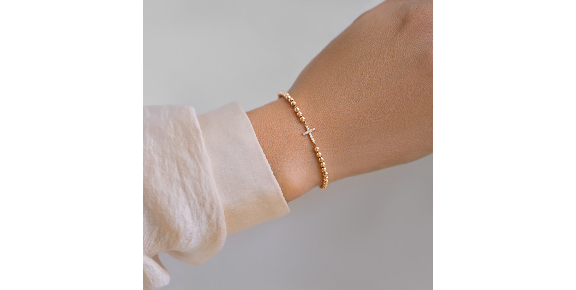 Náramok s diamantmi Cure of Cross