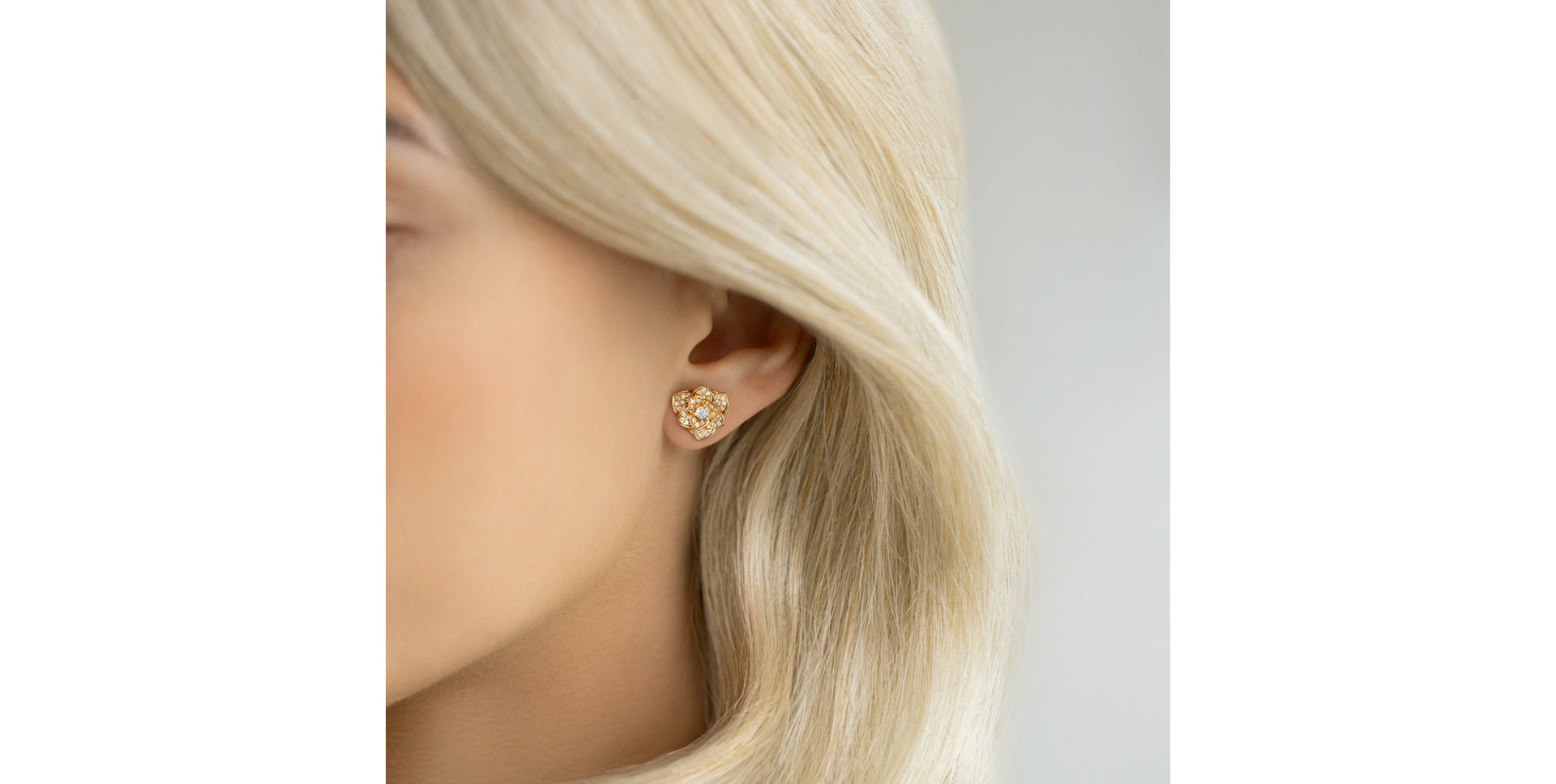 Náušnice s diamantmi Heavenly Flower