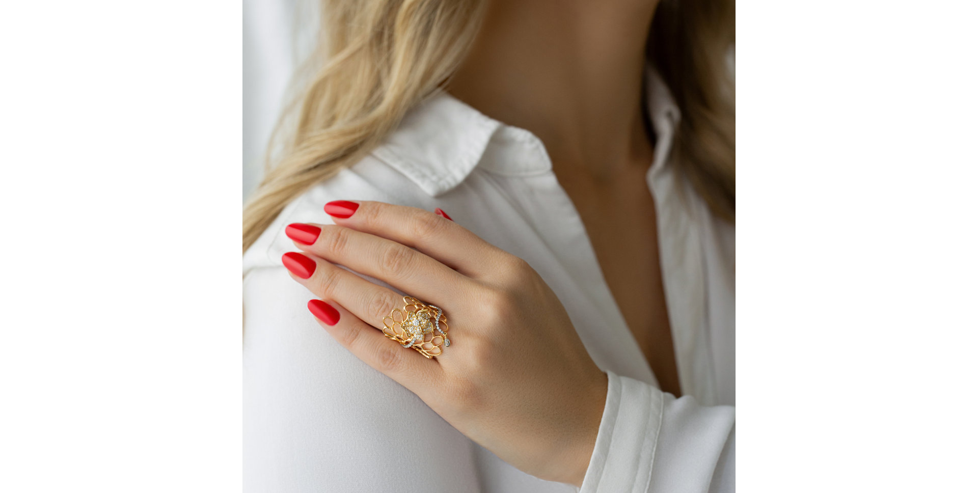 Prsteň s diamantmi Virgin Rose