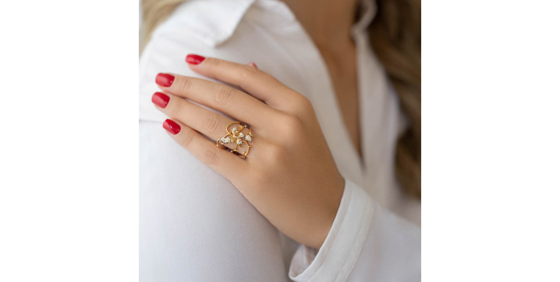 Prsteň s diamantmi Virgin Essence