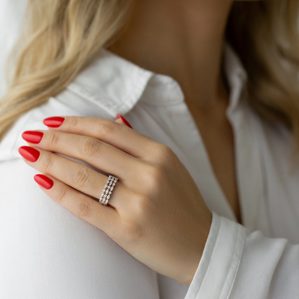 Prsteň s diamantmi Clarisse