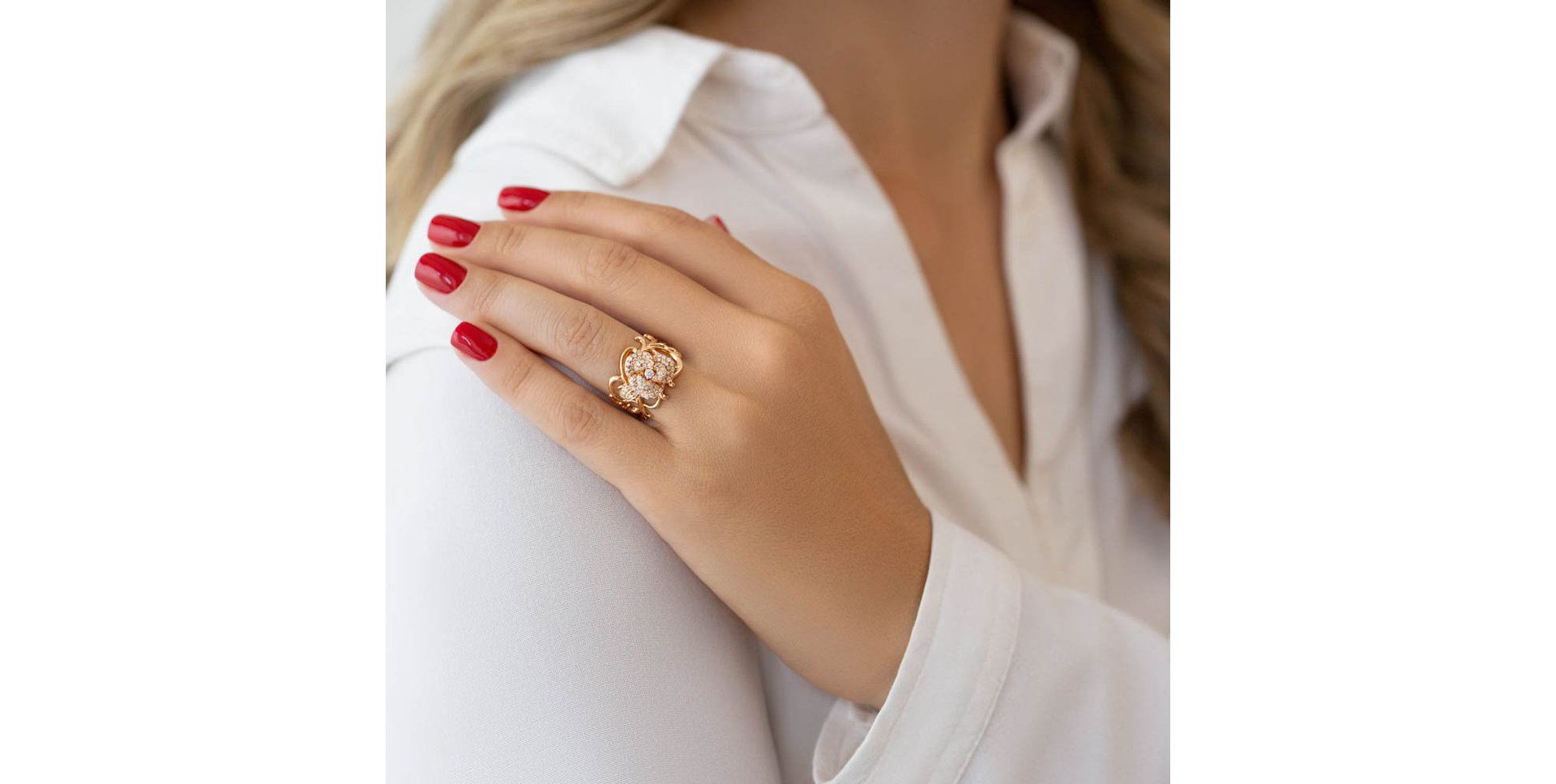 Prsteň s diamantmi Geranium Pink