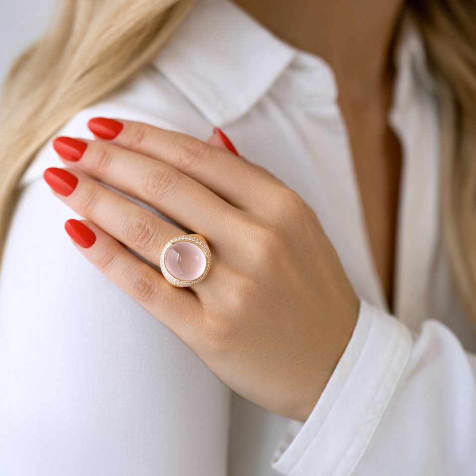 Prsteň s topásom a diamantmi Persephonas Devotion