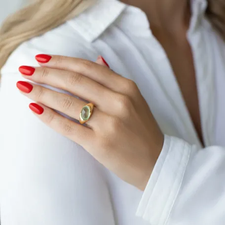Prsteň s ruženínom a diamantmi Mistress Desire