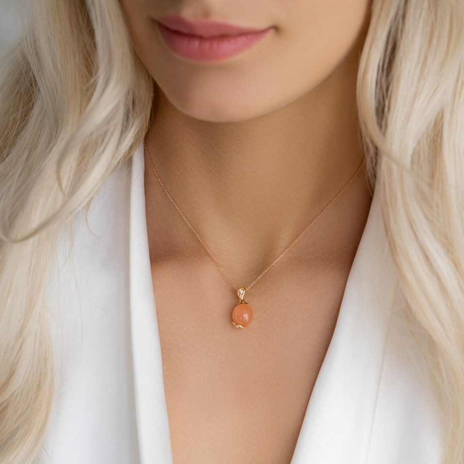 Prívesok s diamantmi a mesačným kameňom Fantasy Dawn