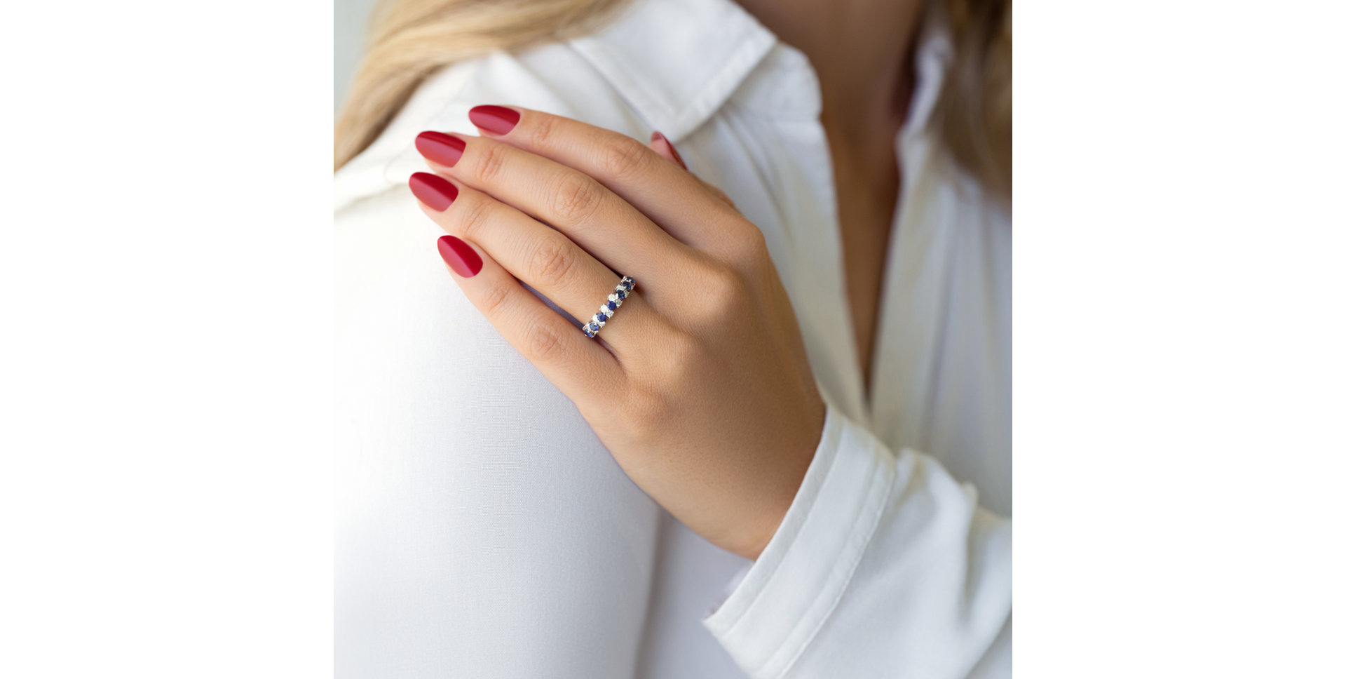 Prsteň s diamantmi a zafírmi Empyrean Essence