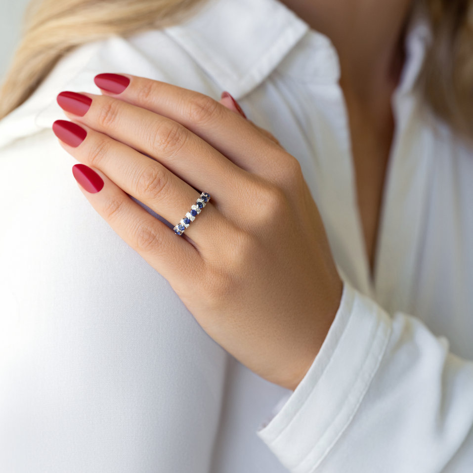 Prsteň s diamantmi a zafírmi Empyrean Essence