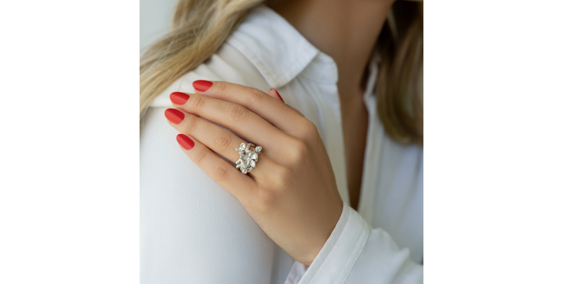 Prsteň s diamantmi Blossom Chic