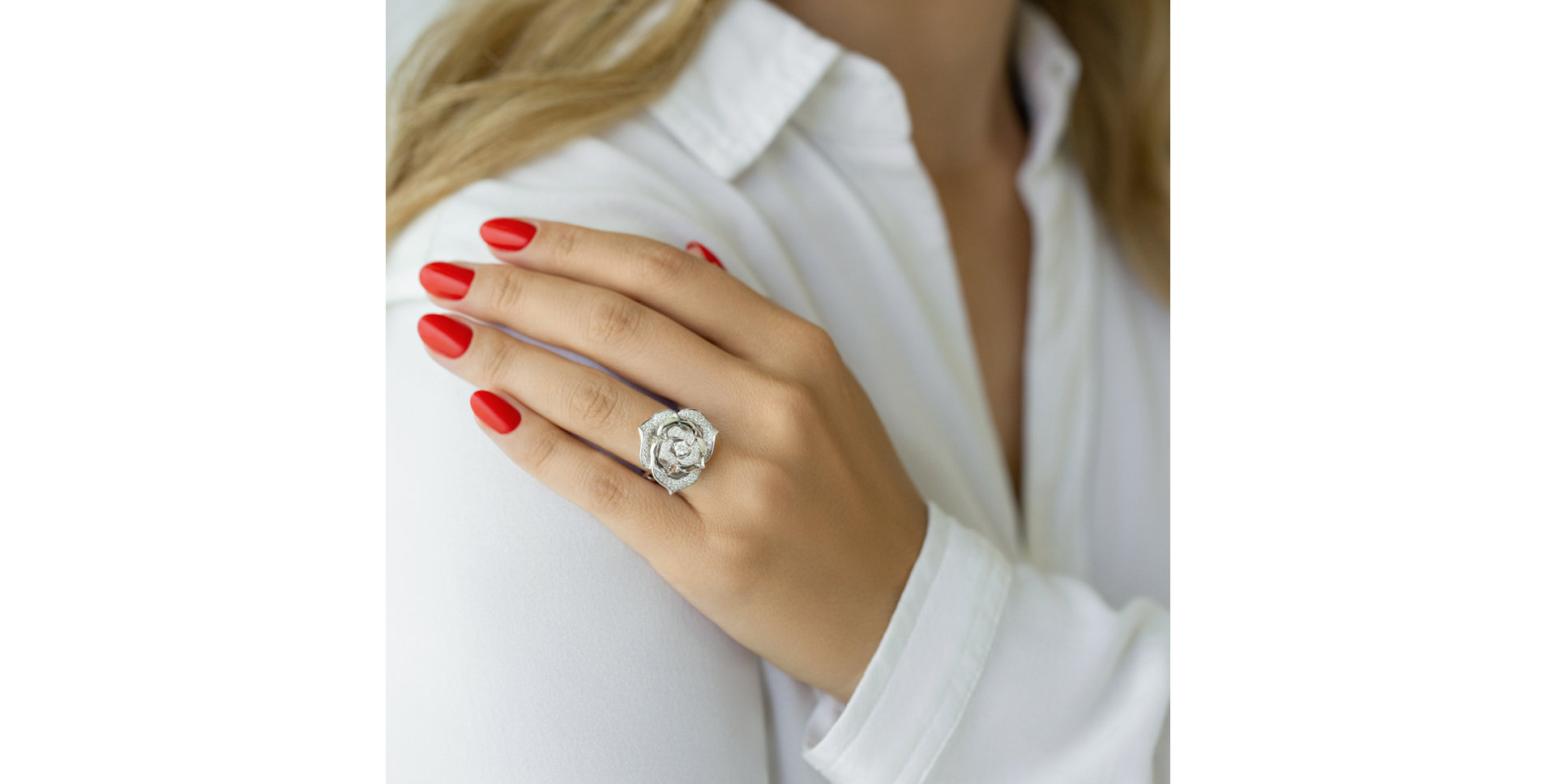 Prsteň s diamantmi Delicate Rose