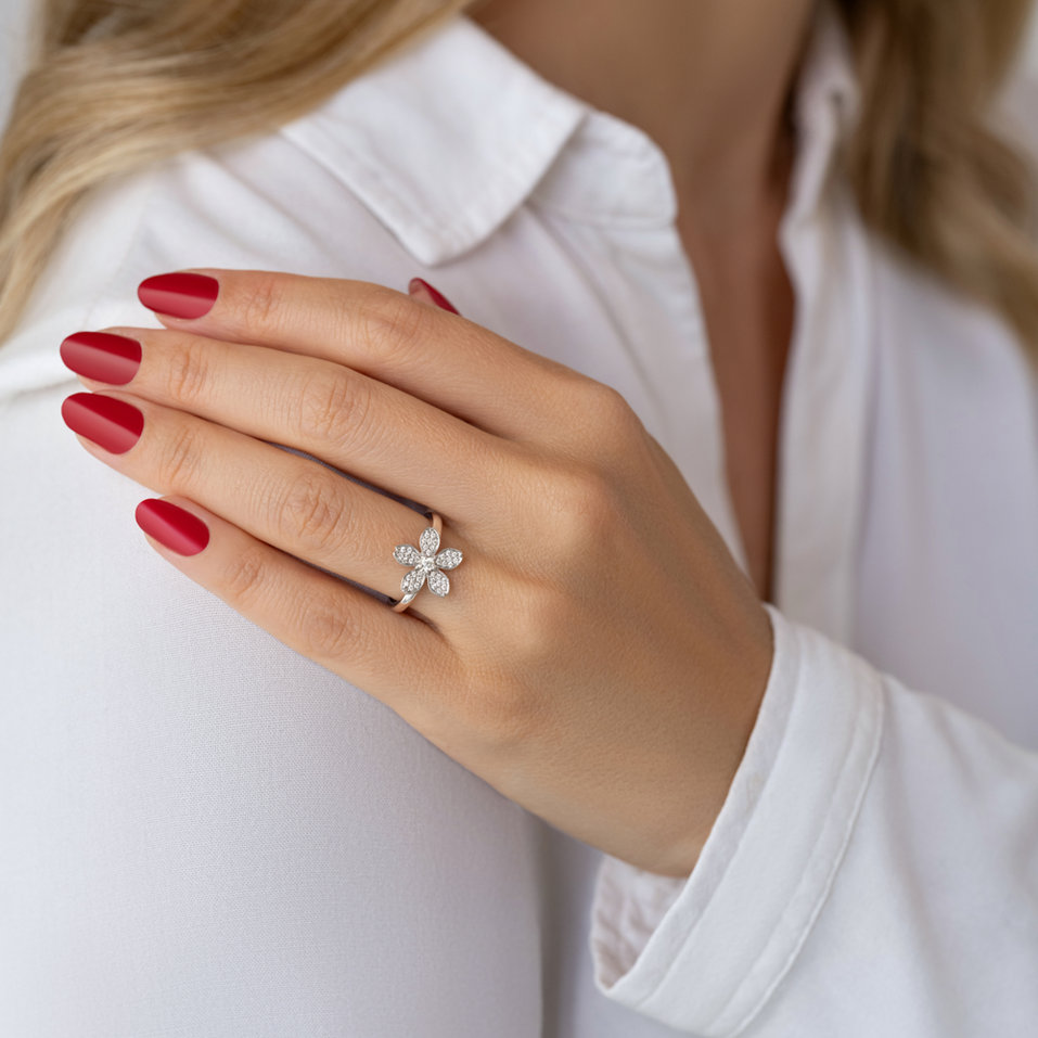 Prsteň s diamantmi Dazzling Bloom