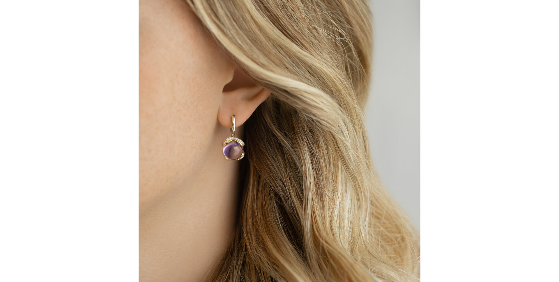 Náušnice s chalcedonom a diamantmi Rainbow Wish