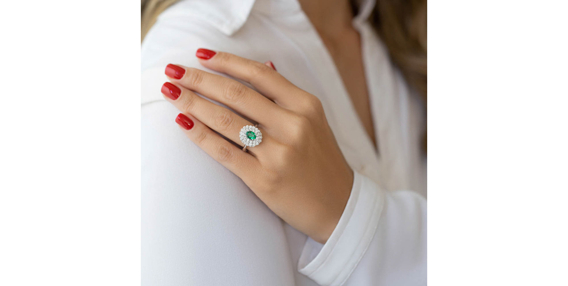 Prsteň so smaragdom a diamantmi Sindragosa