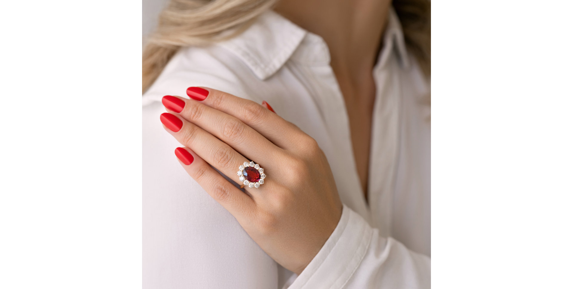 Prsteň s turmalínom a diamantmi Sky Goddess