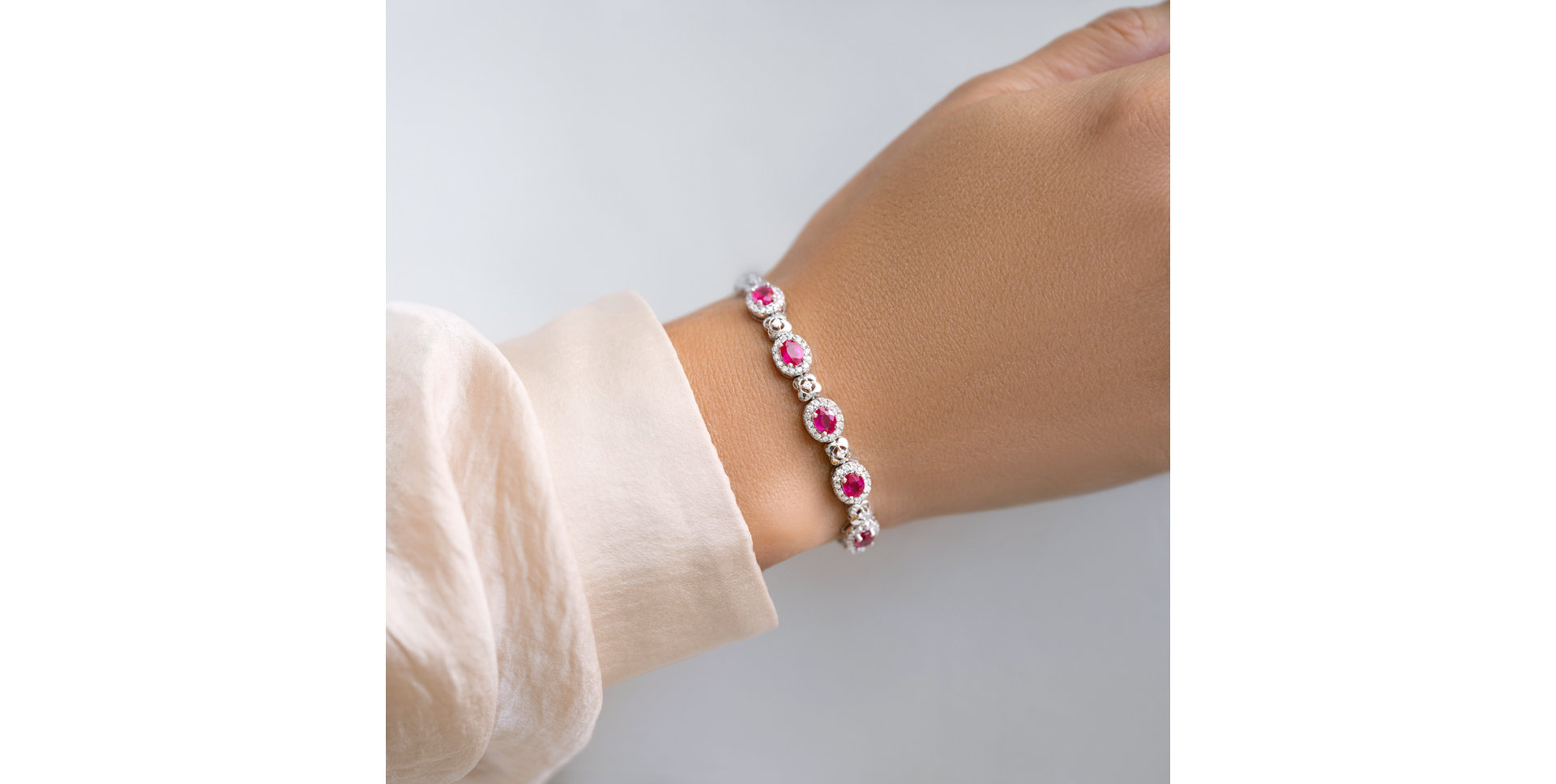 Náramok s diamantmi a rubínmi Royal Miracle