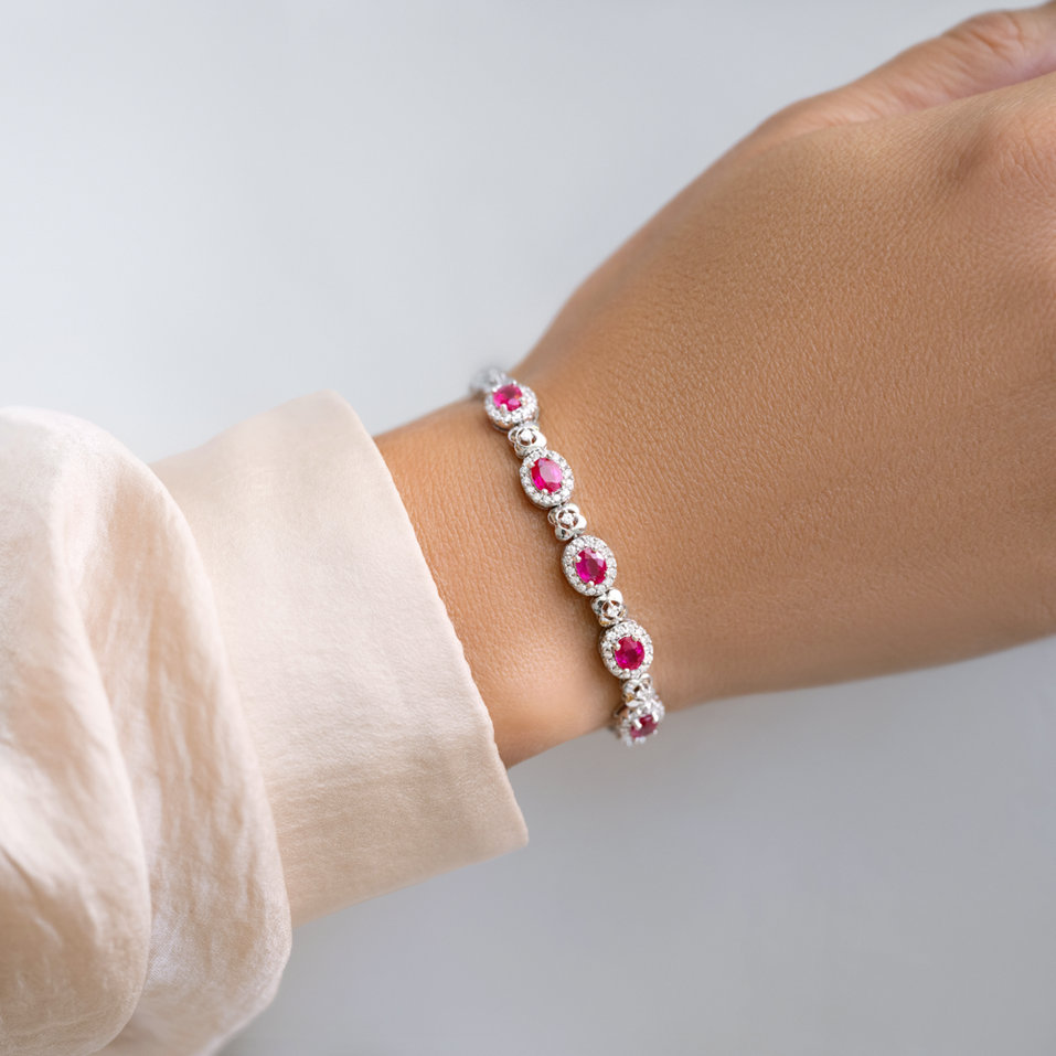 Náramok s diamantmi a rubínmi Royal Miracle