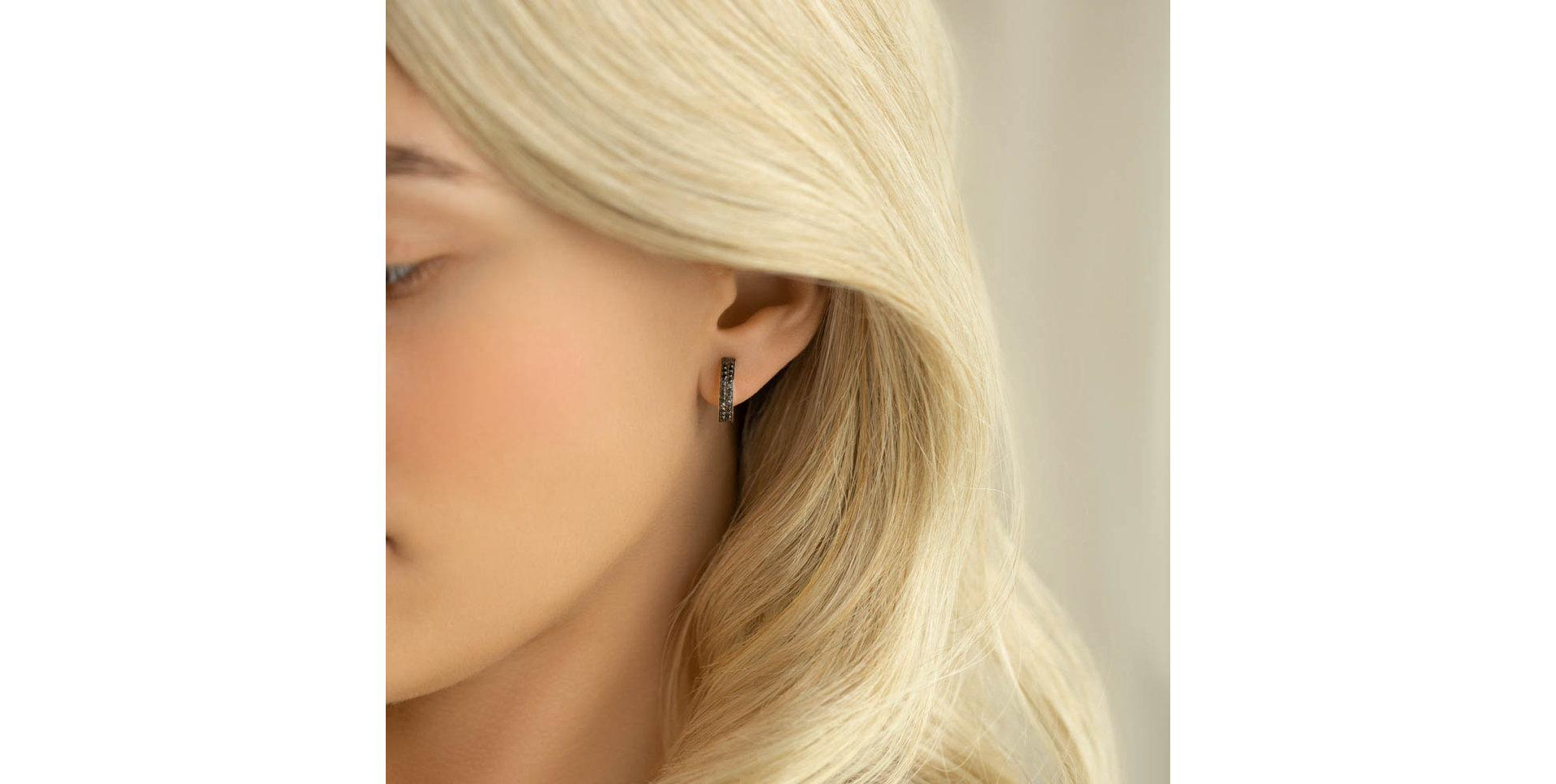 Náušnice s čiernymi diamantmi Inferno Love