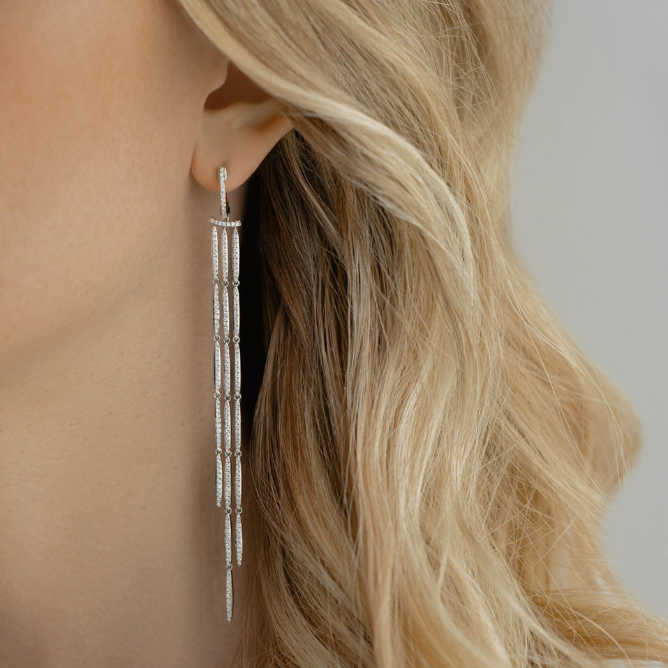 Náušnice s diamantmi Anitha