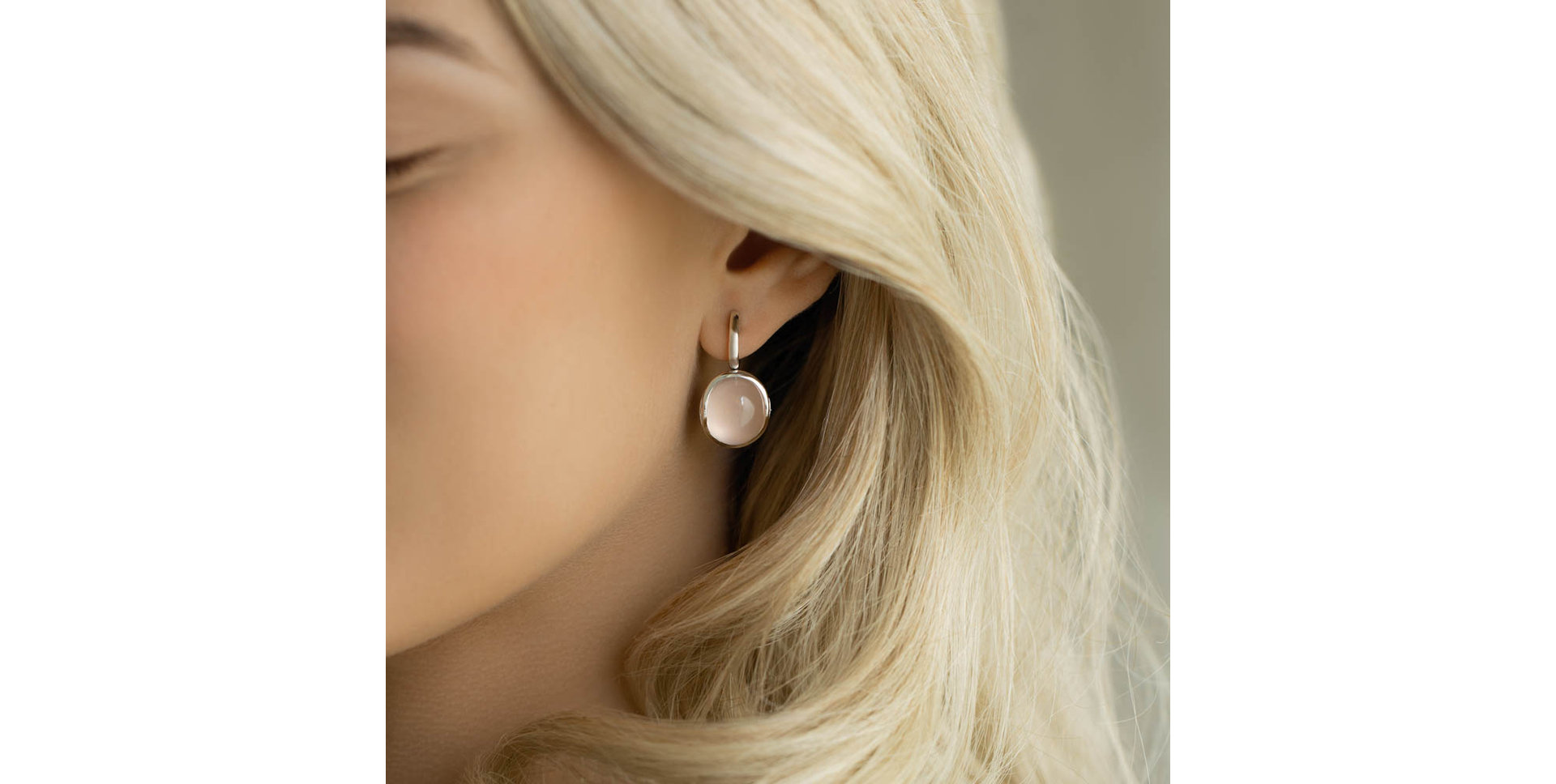 Náušnice s quartzom a diamantmi Fairytale Drop