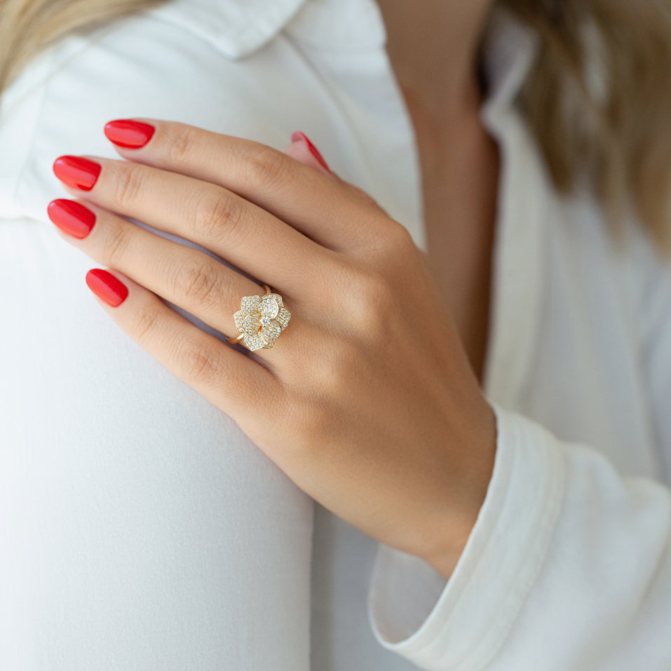 Prsteň s diamantmi Blooming Desire