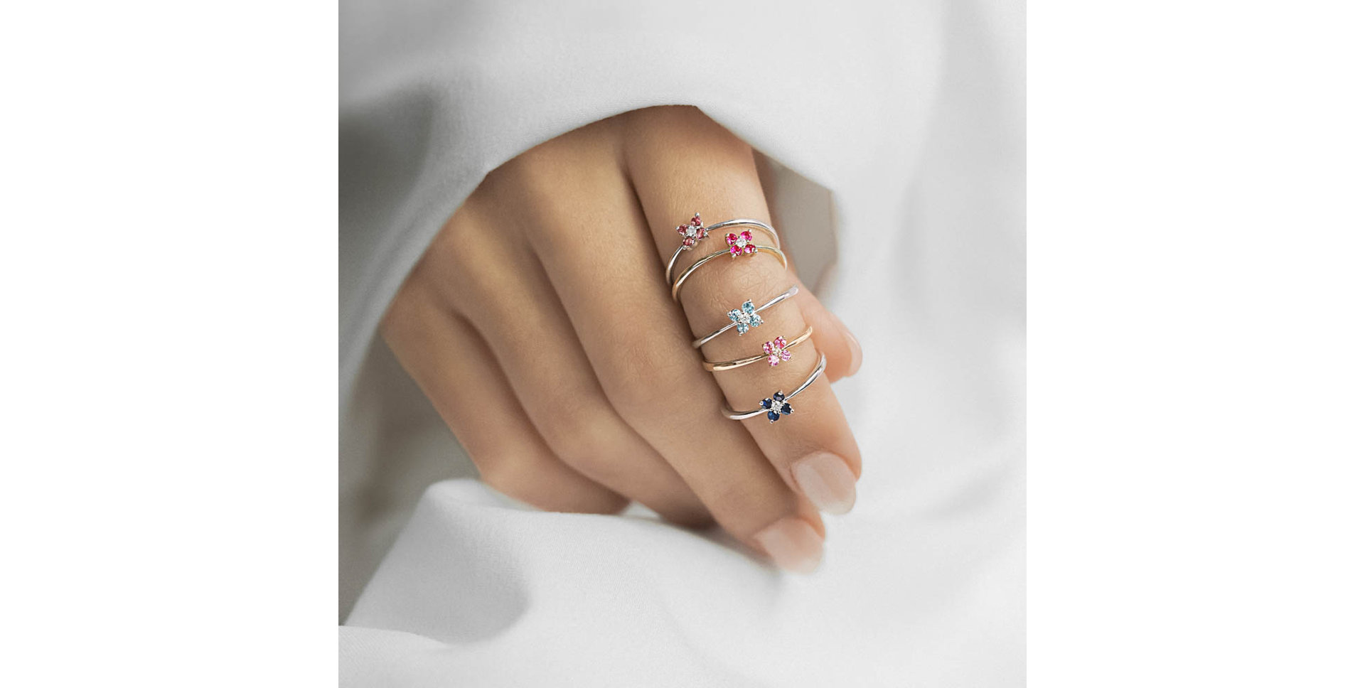 Prsteň s diamantom a citrínmi madeira Divine Bloom