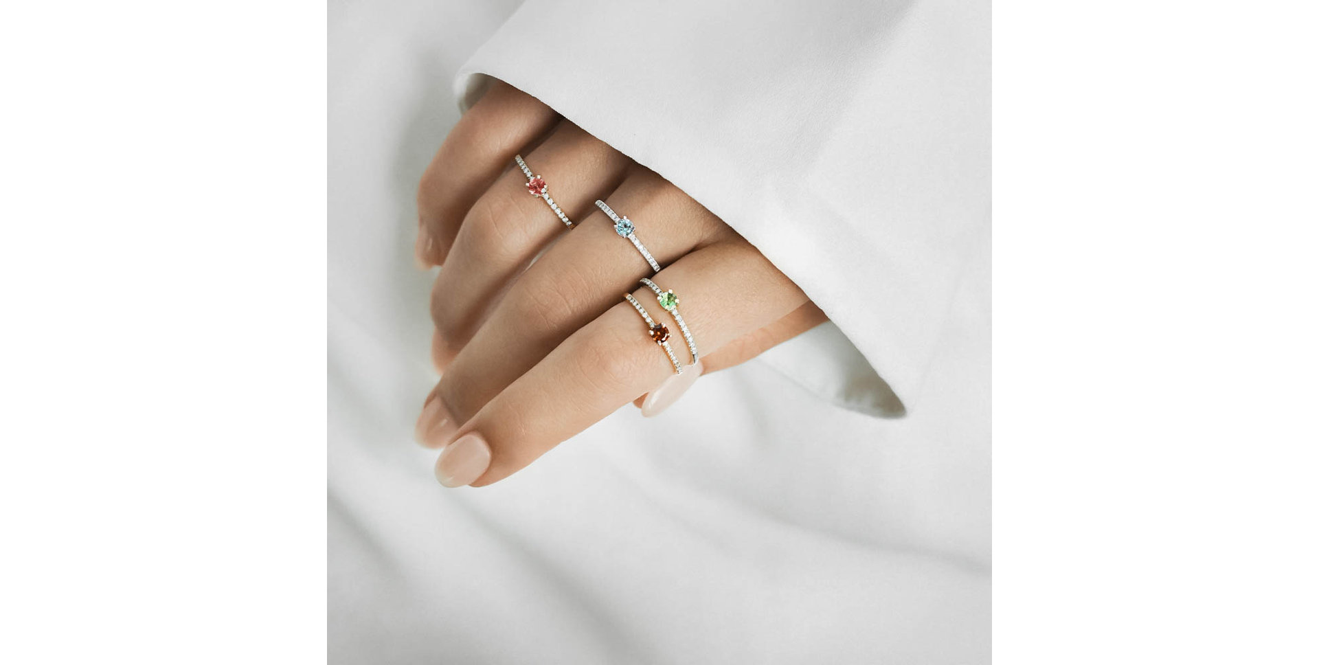 Prsteň s diamantmi a ametystom brazil Gem Simplicity brazil