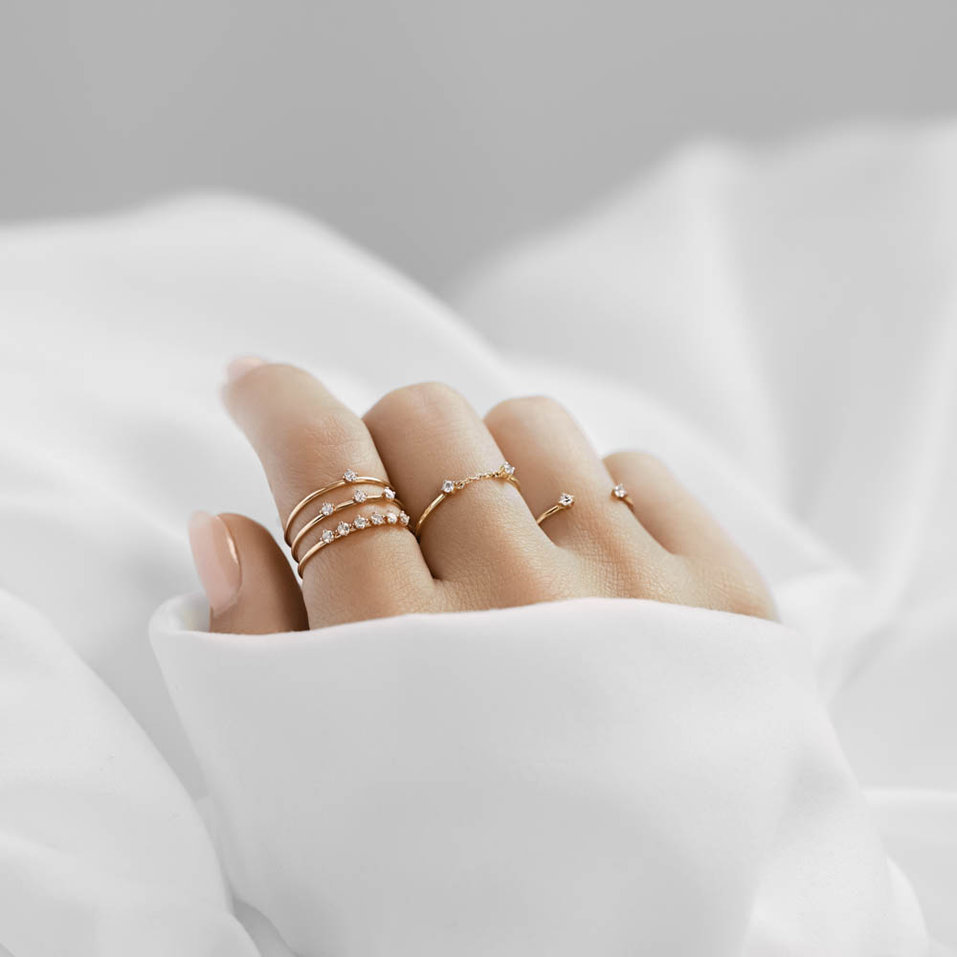 Prsteň s diamantmi Foxtrot