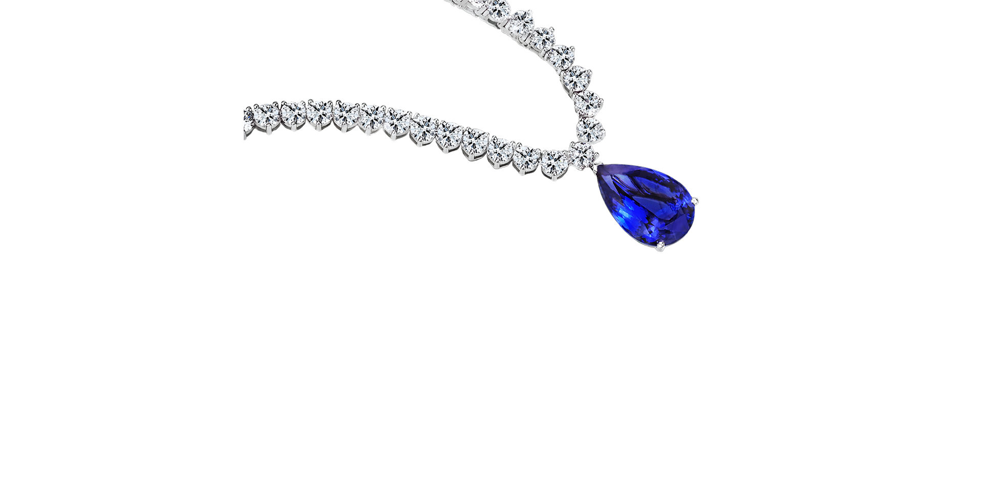 Náhrdelník s tanzanitom a diamantmi Duskborn Age