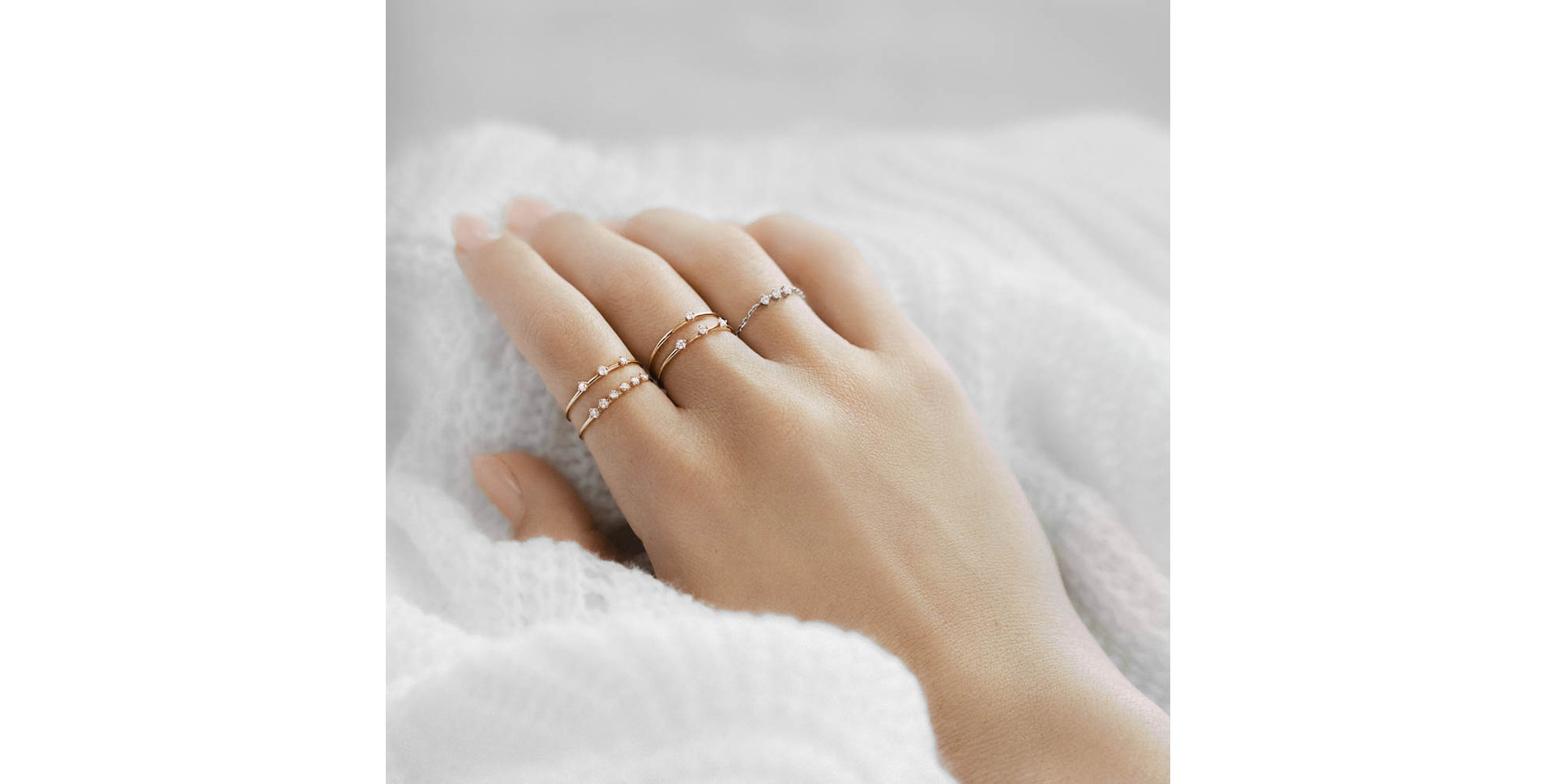 Prsteň s diamantmi Rhythmic