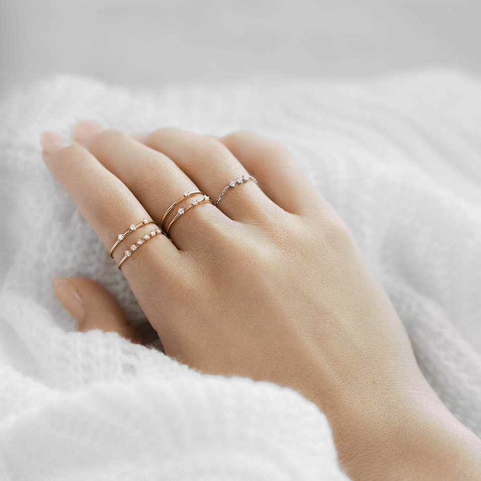 Prsteň s diamantmi Rhythmic