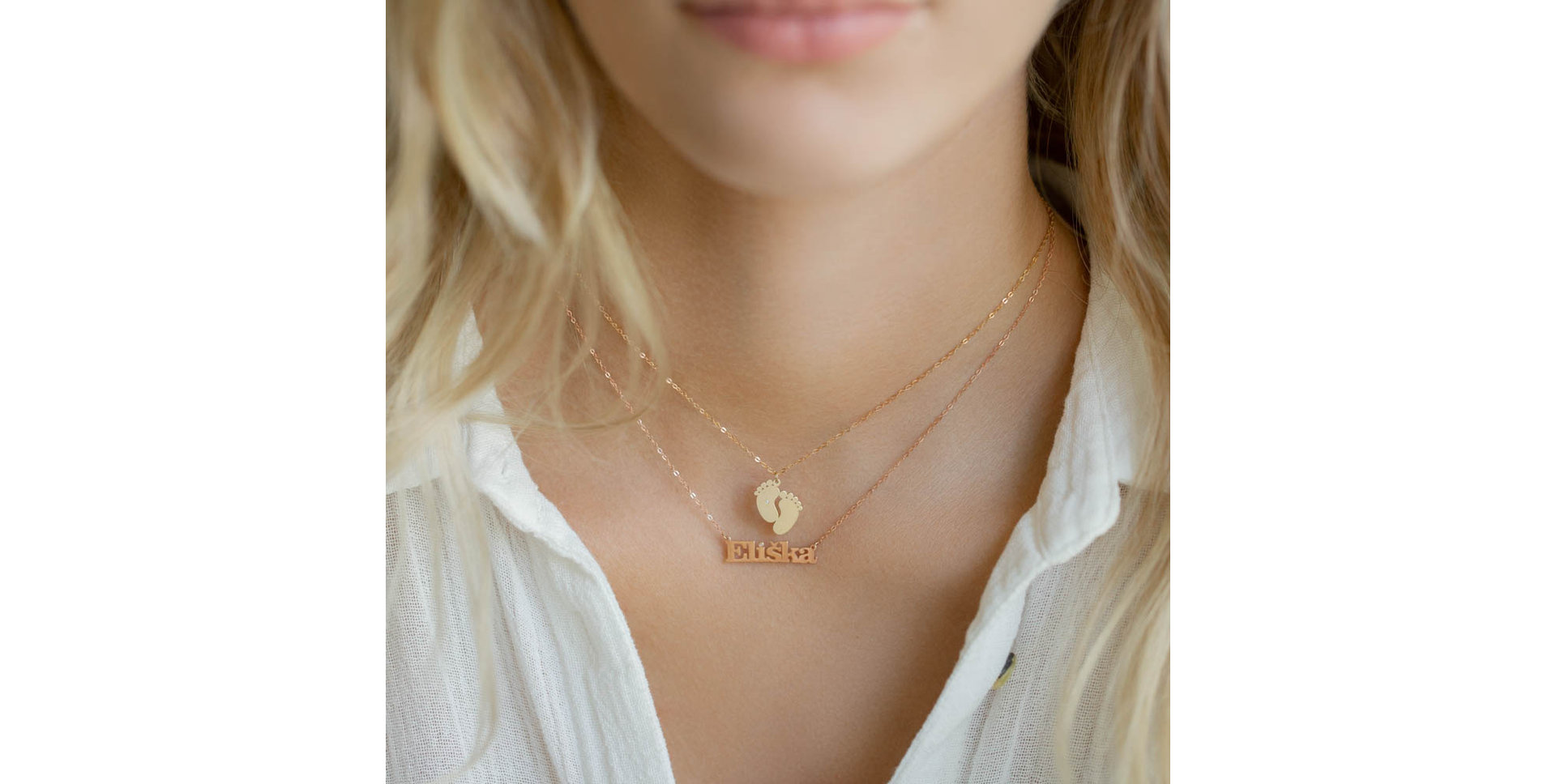 Náhrdelník s diamantom Classic name