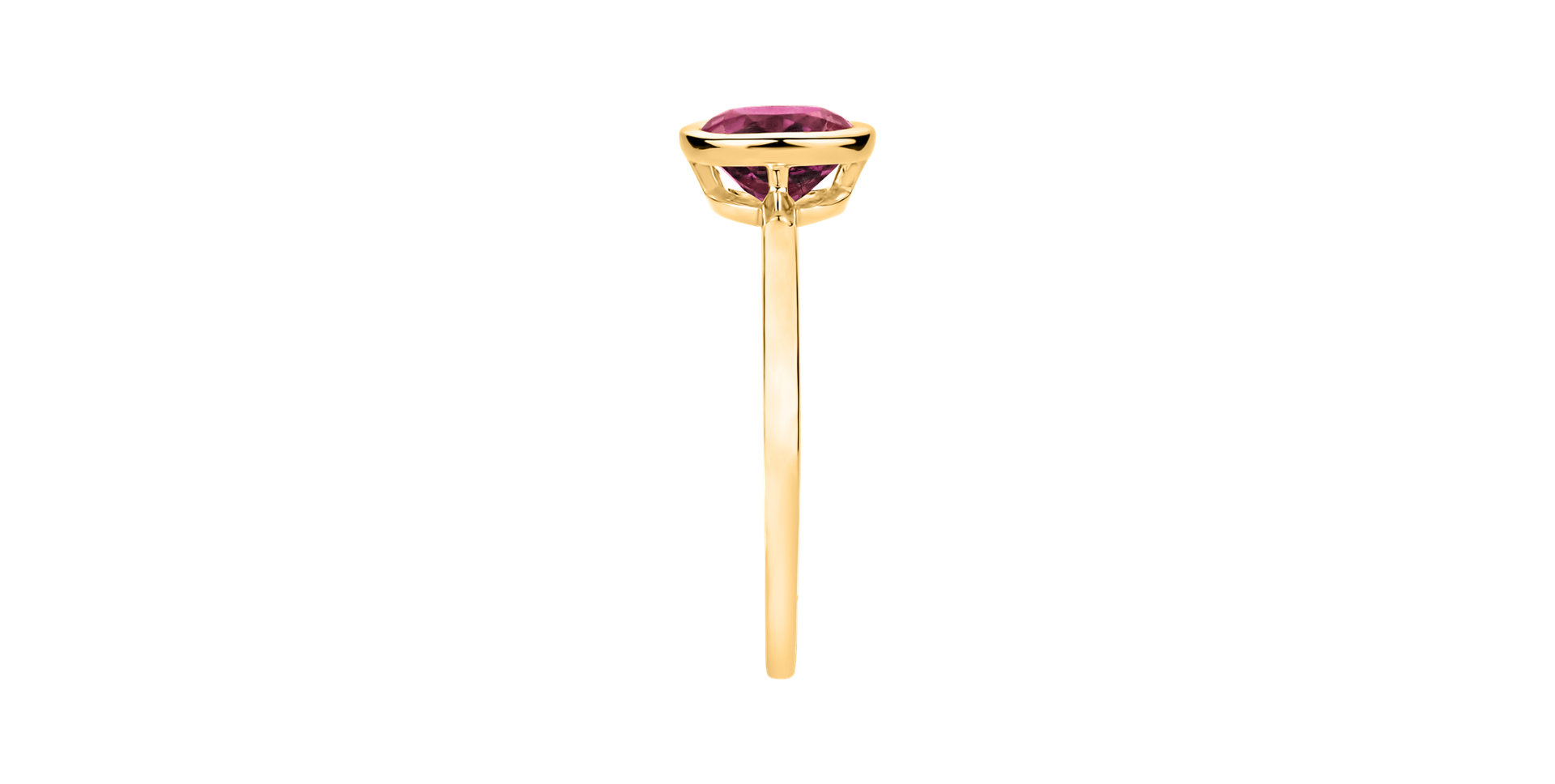 Prsteň s topásom pink Bonbon