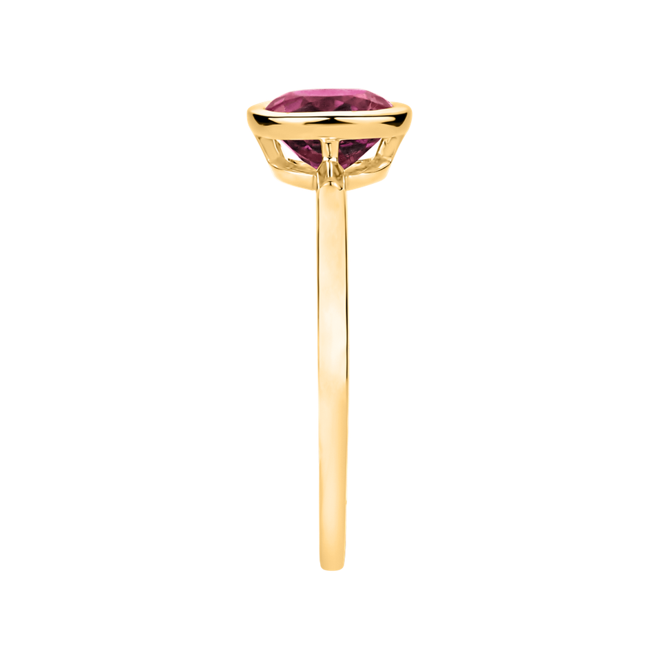 Prsteň s topásom pink Bonbon