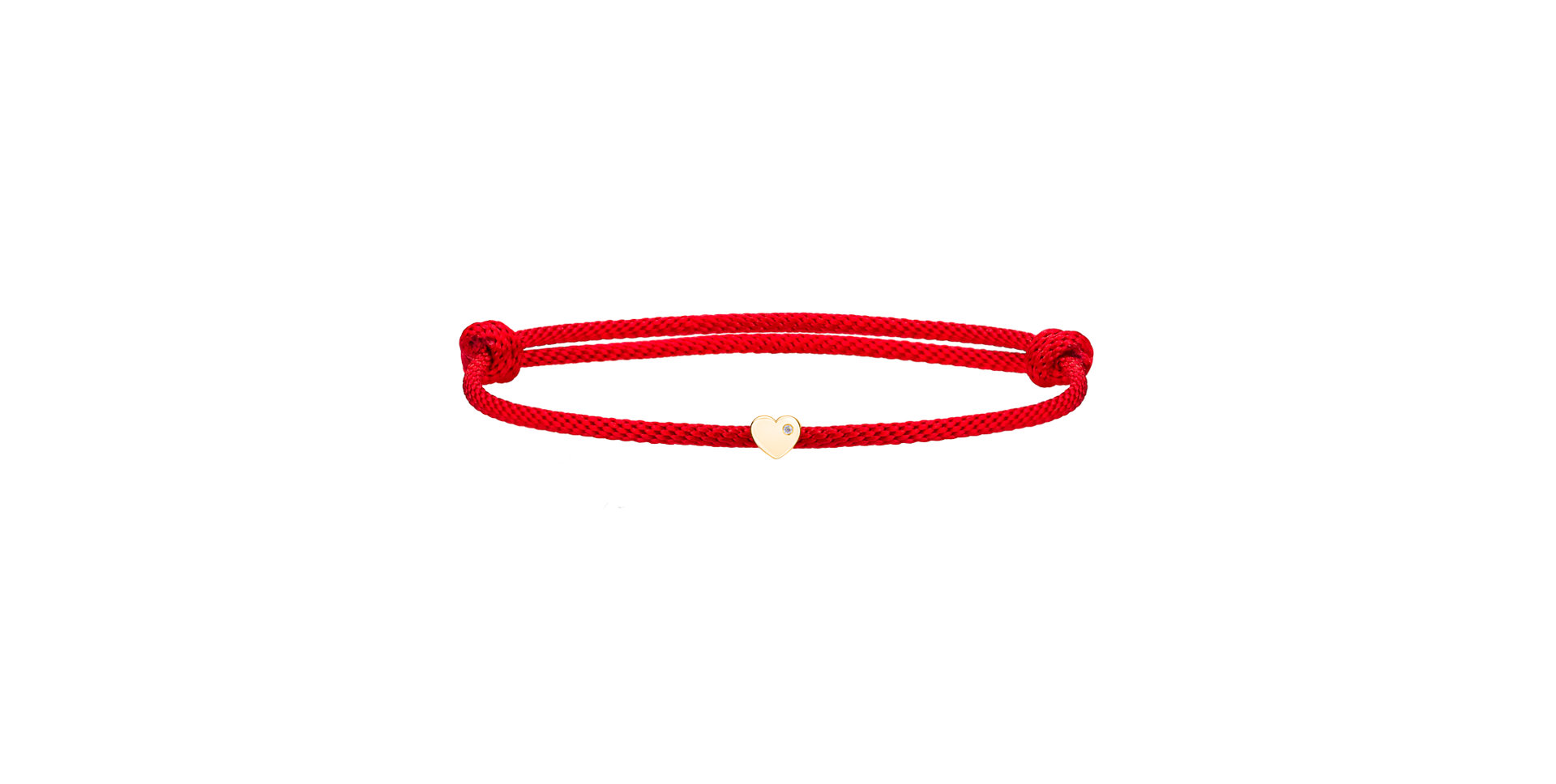 Diamantový náramok so šnúrkou Red Heart