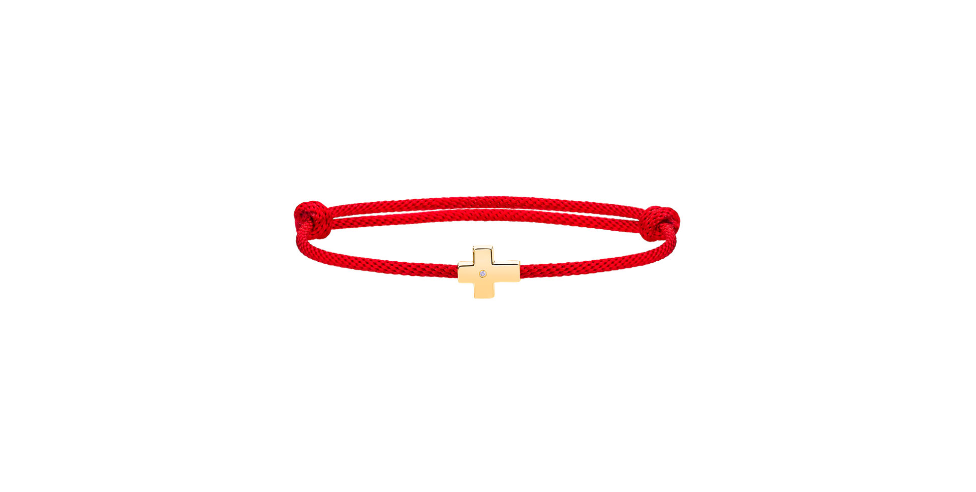 Diamantový náramok so šnúrkou Red Cross
