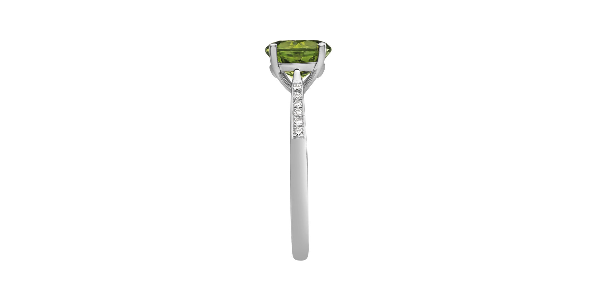Prsteň s diamantmi a turmalínom green Bonbon