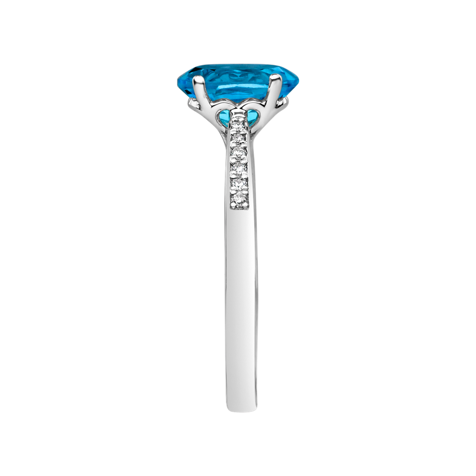 Prsteň s diamantmi a topásom swiss Bonbon