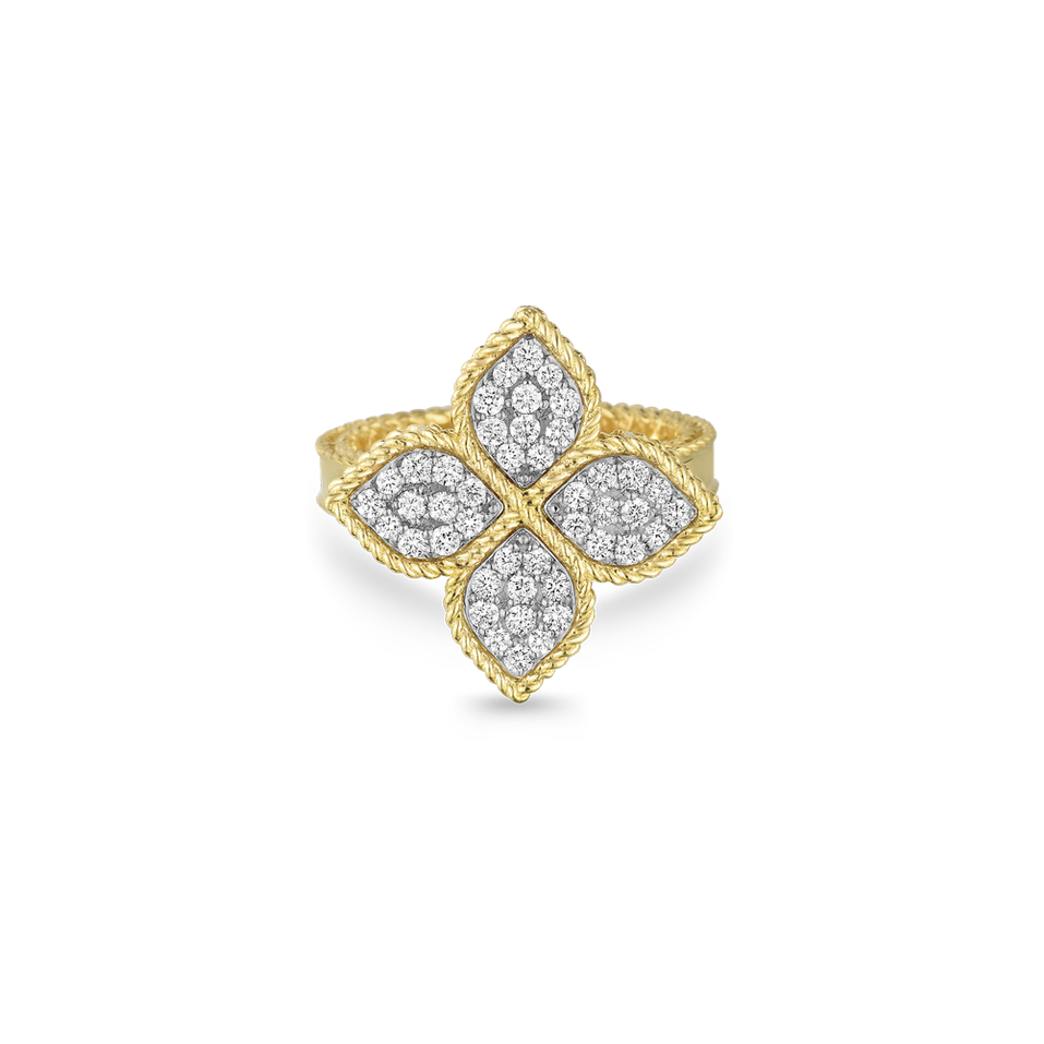 Prsteň s diamantmi Princess Flower