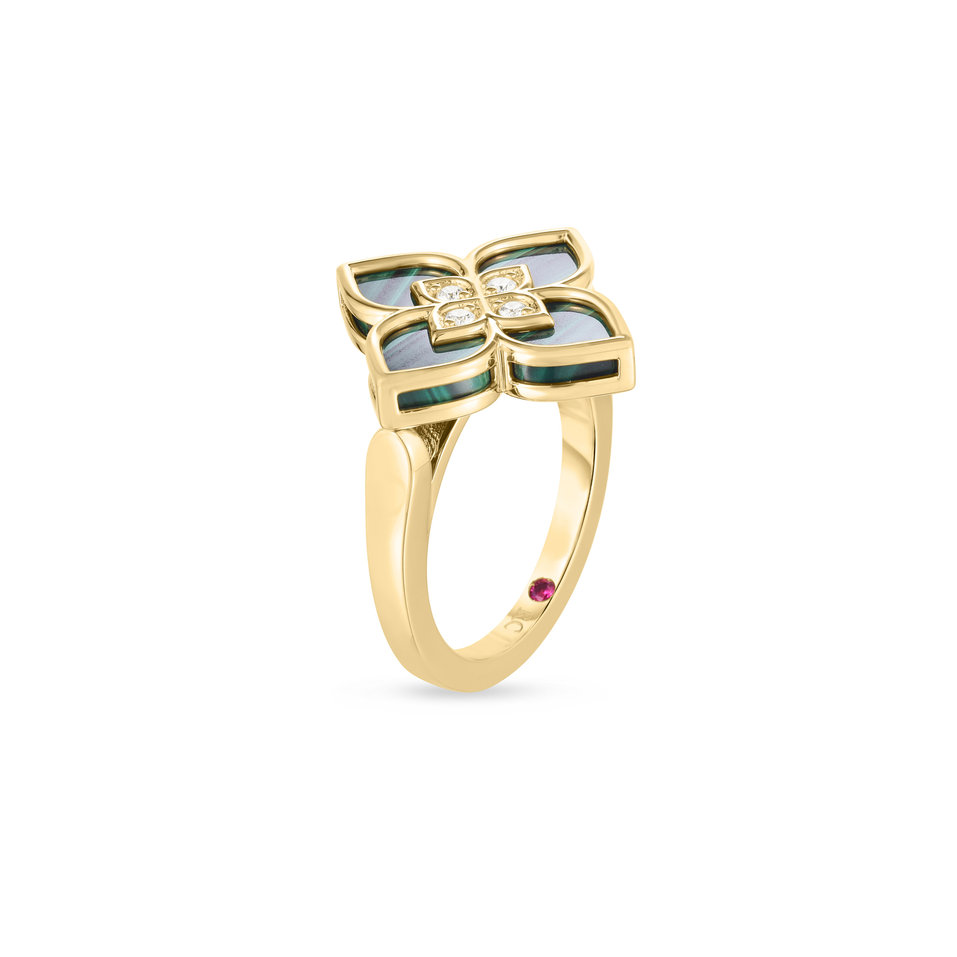 Prsteň s diamantmi a malachitom Venetian Princess