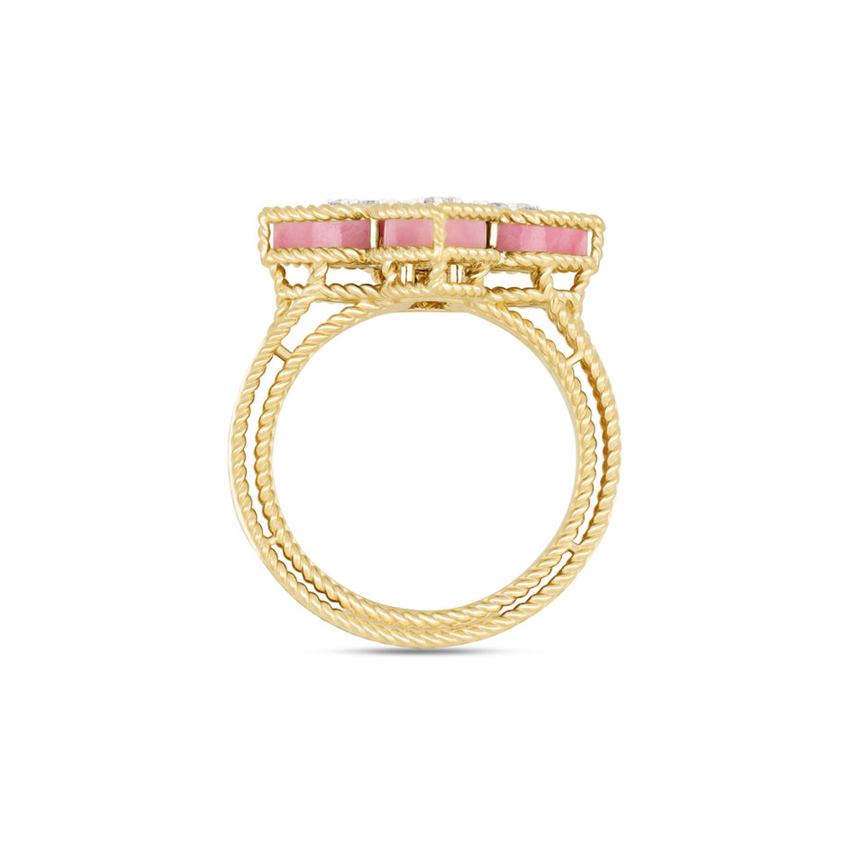 Prsteň s diamantmi a rhodolitom Princess Flower VENETIAN