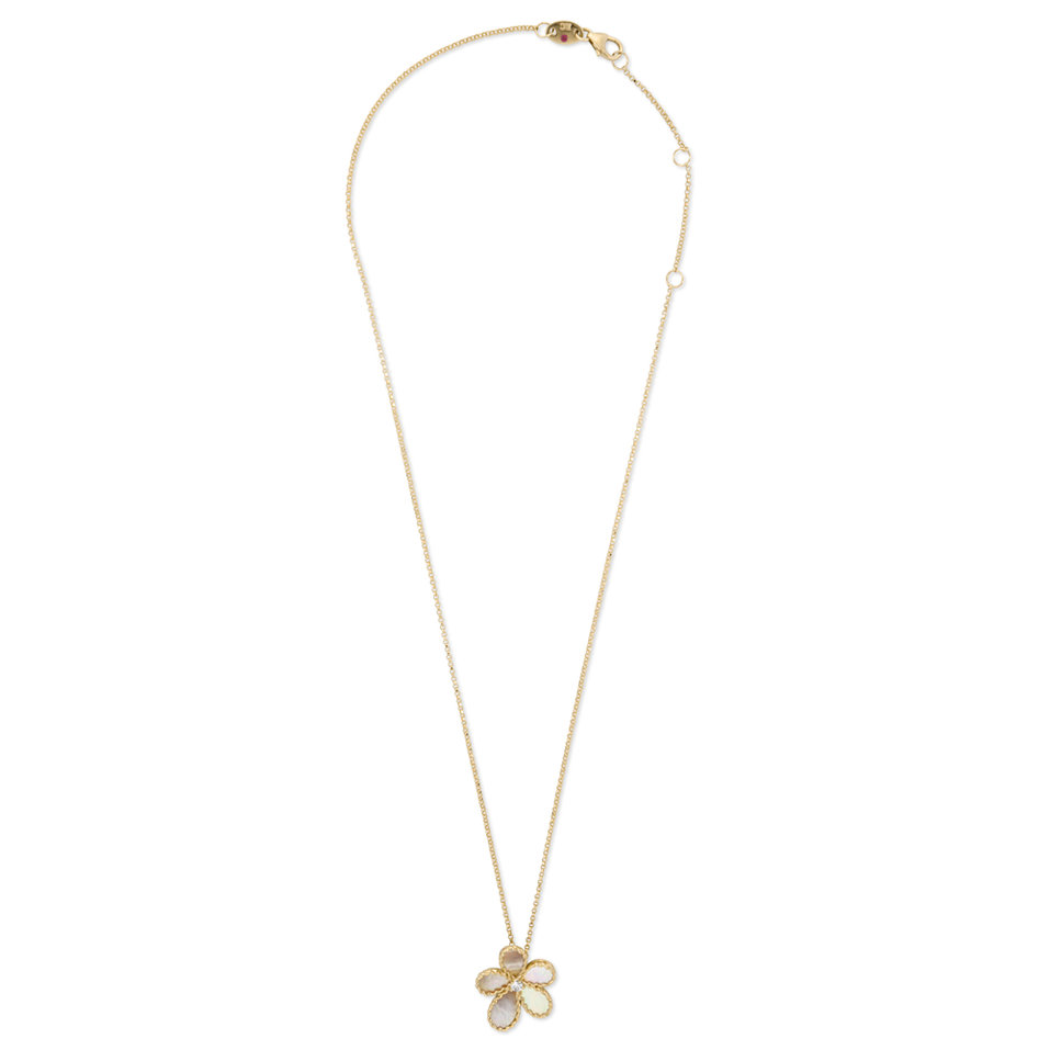 Náhrdelník s diamantom a perleťou Jasmine