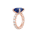 Prsteň s diamantmi a tanzanitom Fragment of Sky4