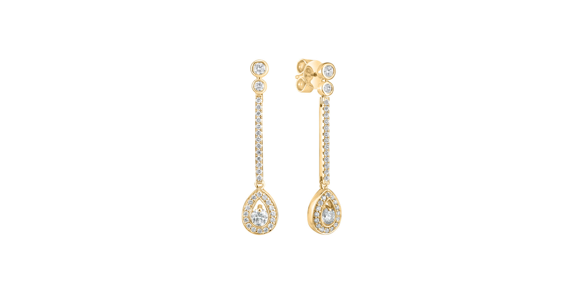 Náušnice s diamantmi Glamour Drop