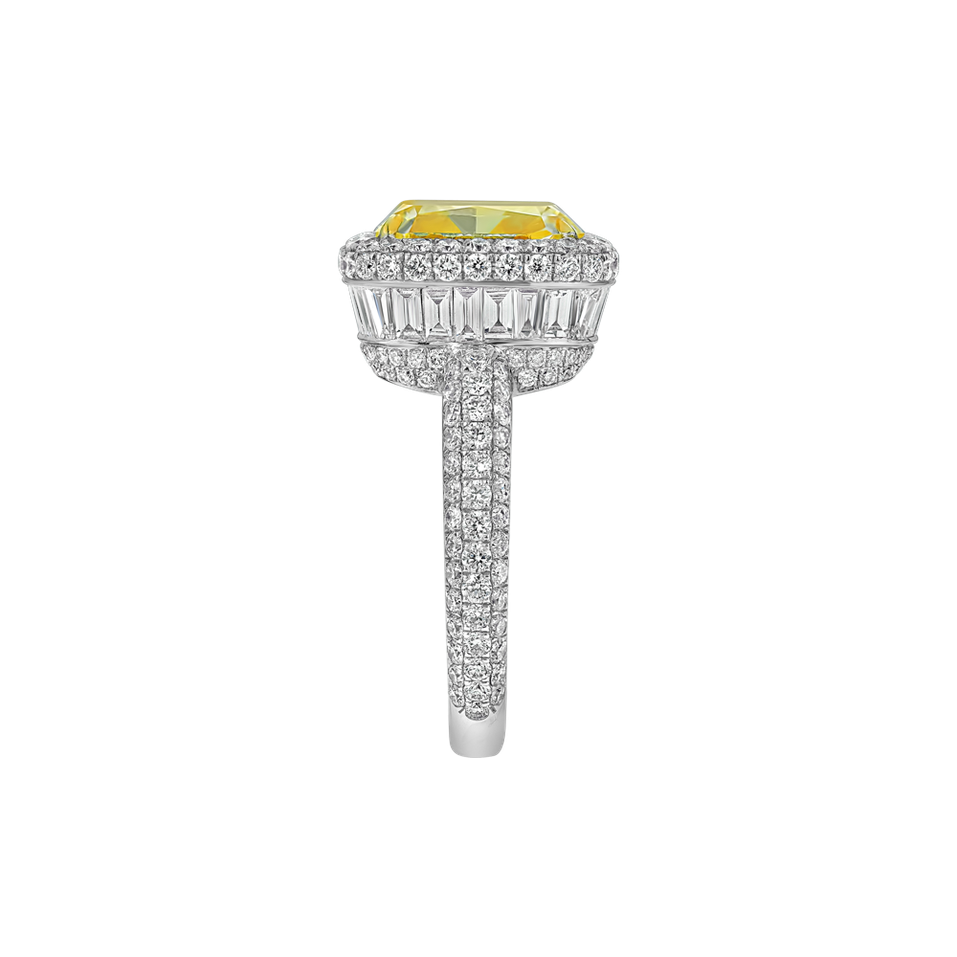 Prsteň s bielymi a žltými diamantmi Alchemy Gem