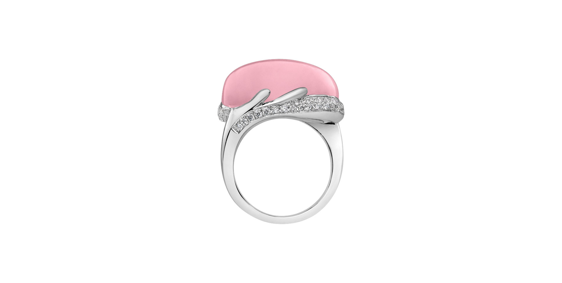 Prsteň s ruženínom a diamantmi Gem Miracle